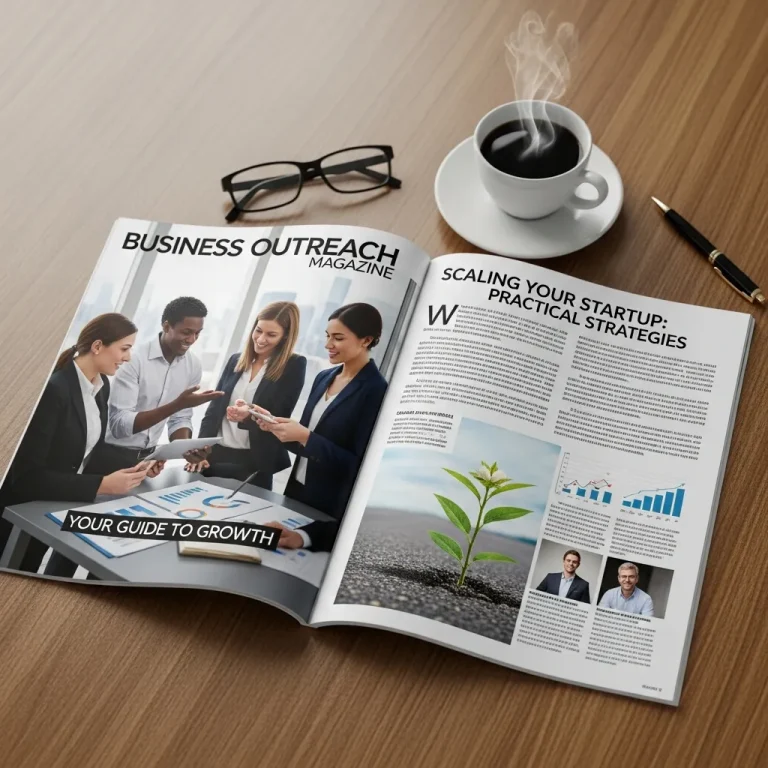 Business outreach magazine serving as a guide to business growth and marketing success