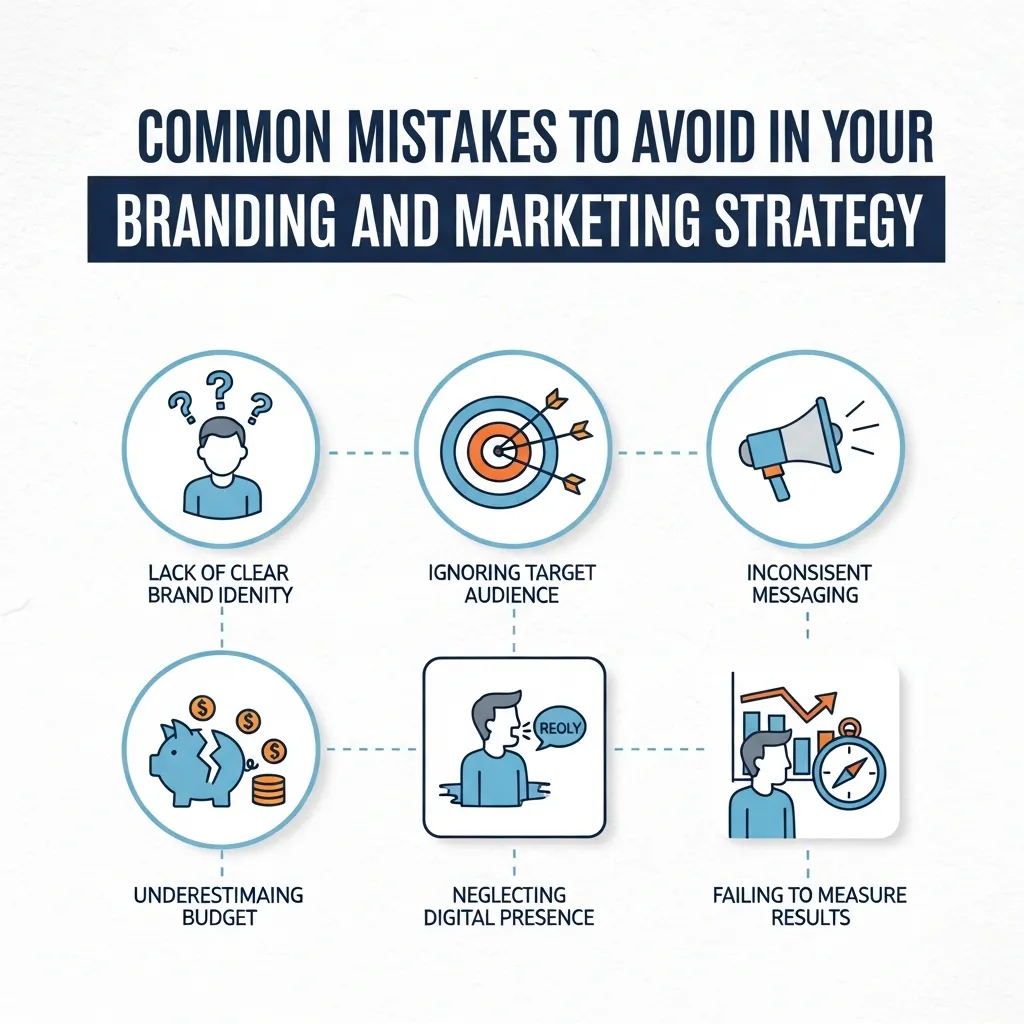 Digital marketing team discussing ineffective branding and marketing practices