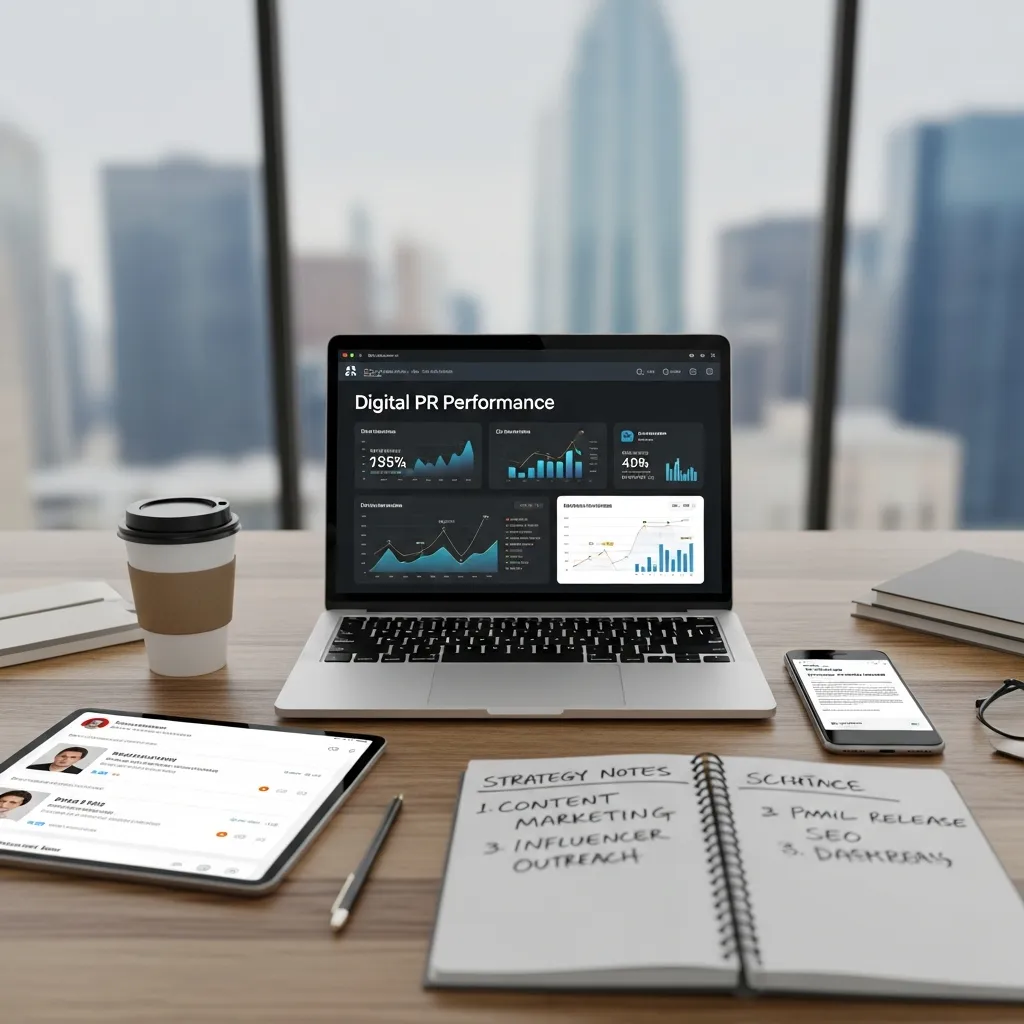 Entrepreneur using digital PR to strengthen branding and marketing strategy integration
